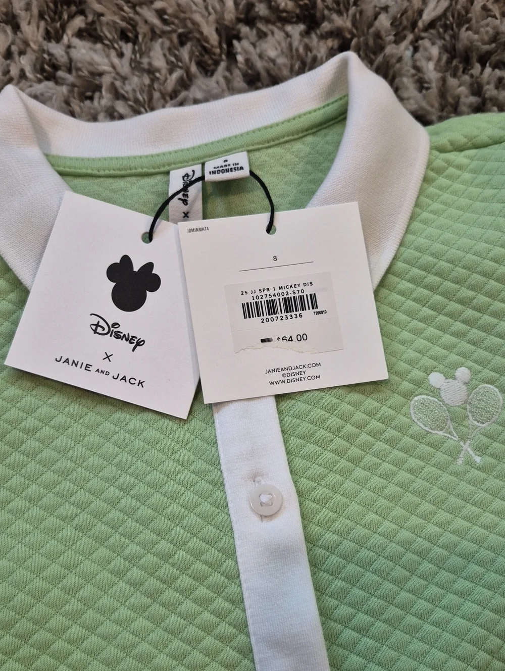 Disney x Janie and Jack Mickey Mouse Quilted Romper - Picture 4 of 6
